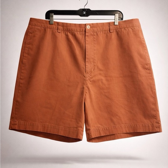 Vineyard Vines Orange/Coral Flat Front Shorts - Picture 2 of 4